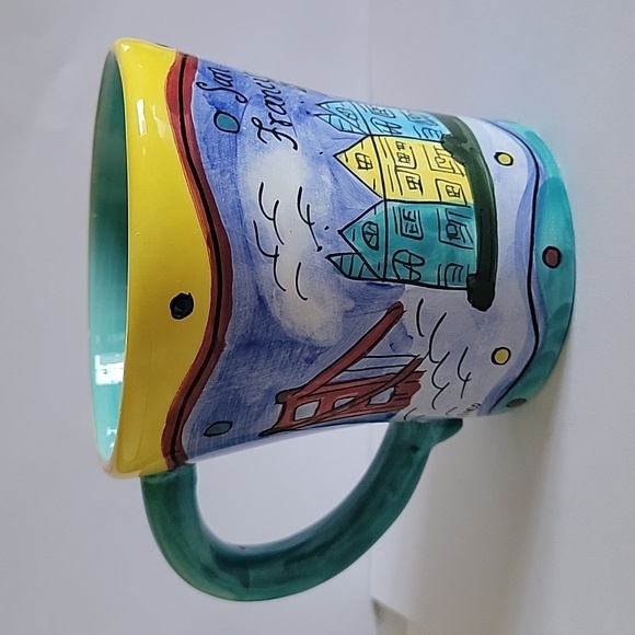 San Francisco, California. Golden Gate Bridge. Colorful Painted Mug. BIG SIZE. - Picture 3 of 8
